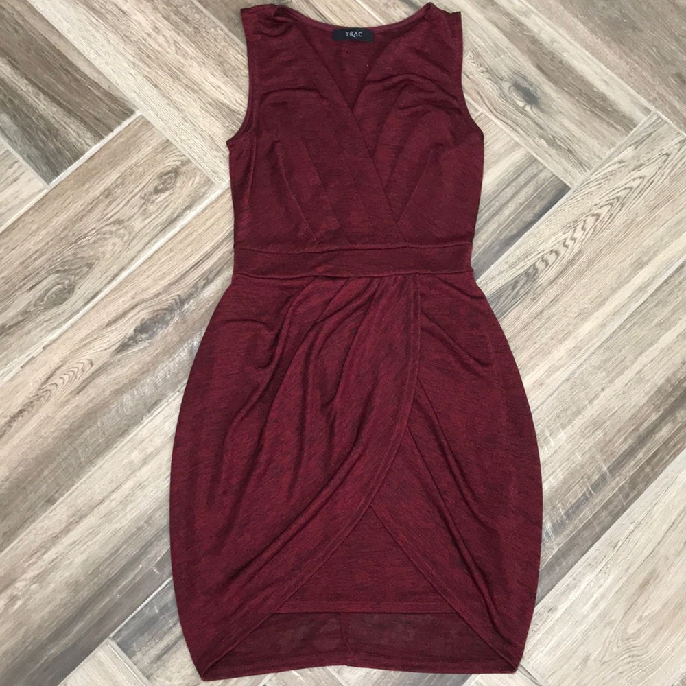 Burgundy Mini Night Out dress